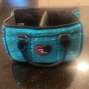 Aqua Blue Figure Skating Sequin Tote Bag